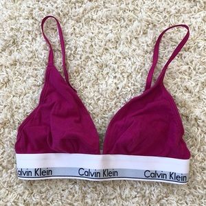Calvin Klein fuchsia unlined bra